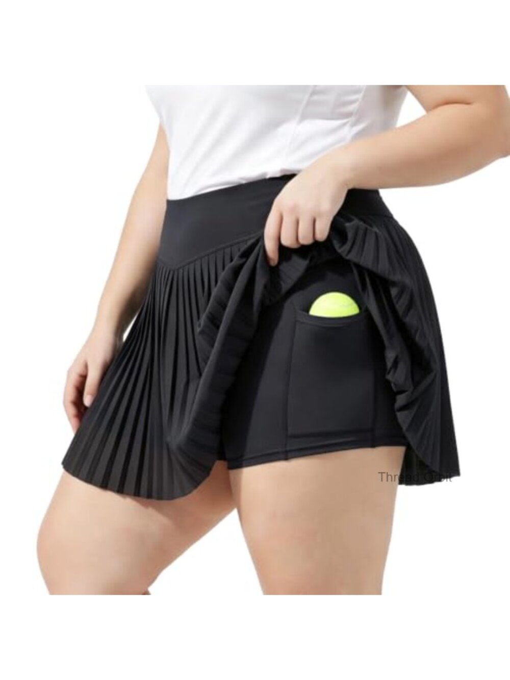 Plus Size Pleated Tennis Skort with Pockets & Shorts High Waisted Athletic Golf